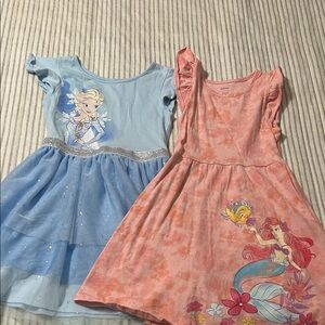 Disney Frozen and Ariel Kids Dress Set - Blue and Pink